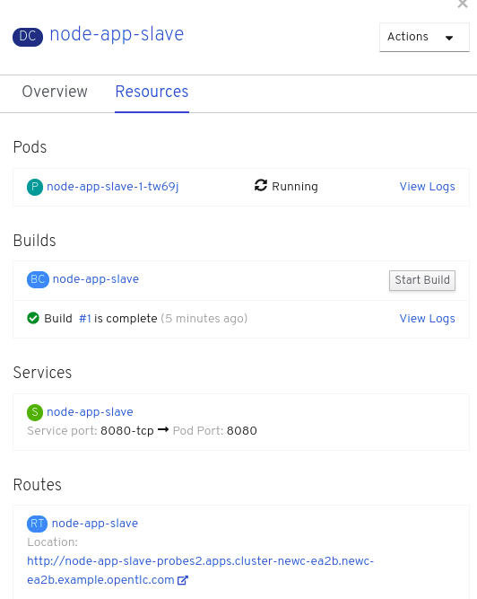 Deployment configuration resource information