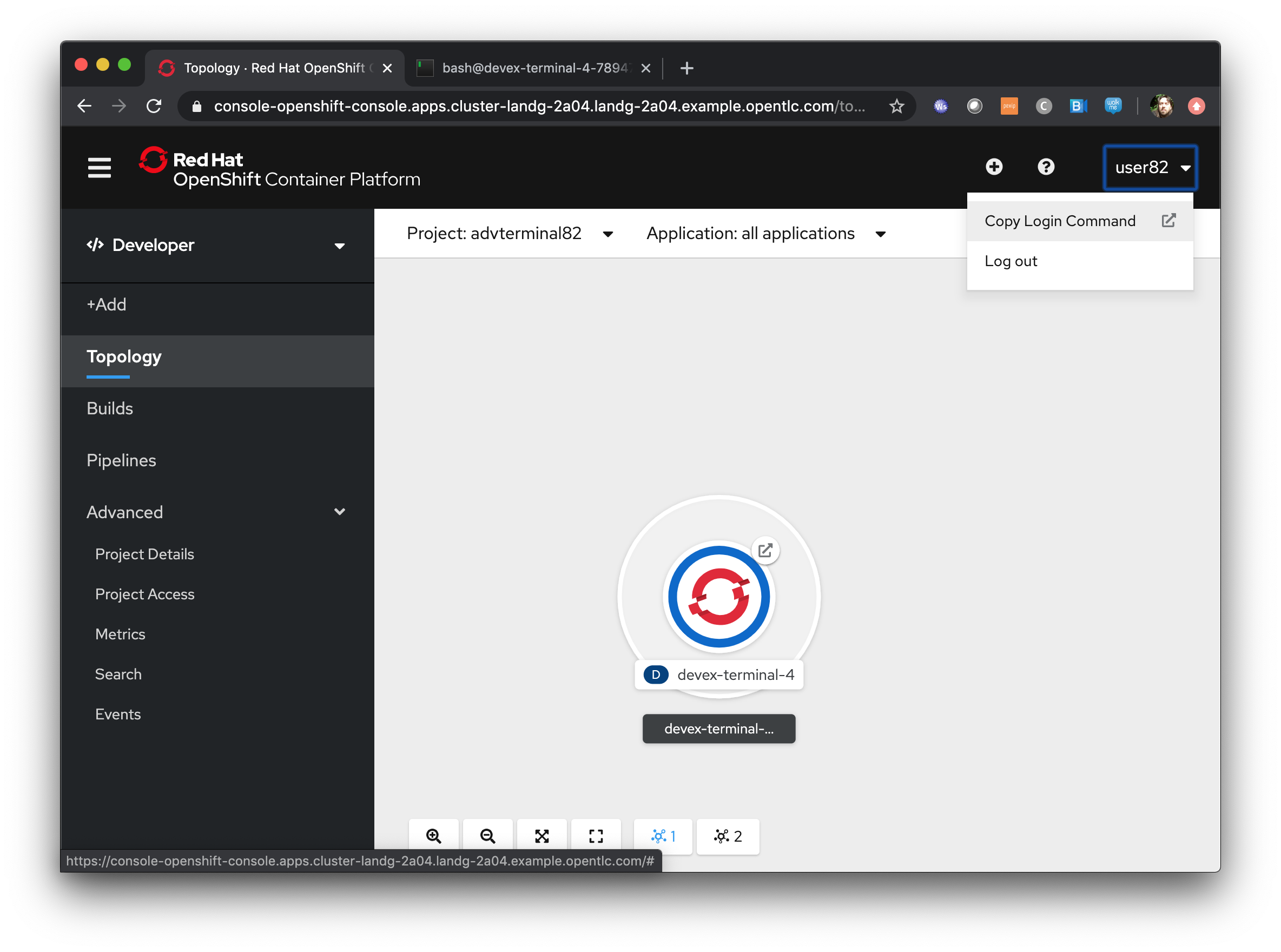 Selecting Copy Login